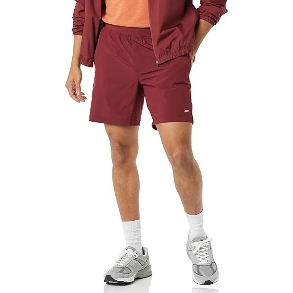 🌴 Amazon Basics Maroon Athletic Shorts Size XL NWOT - Picture 1 of 8